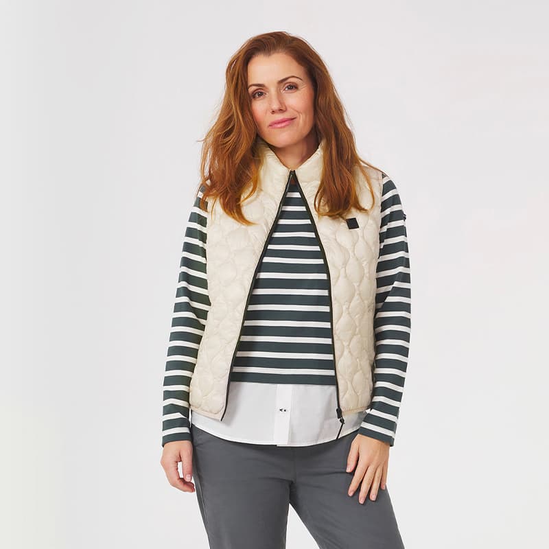 Doudoune sans manches TBS Gelifsan 40 113 Ivoire