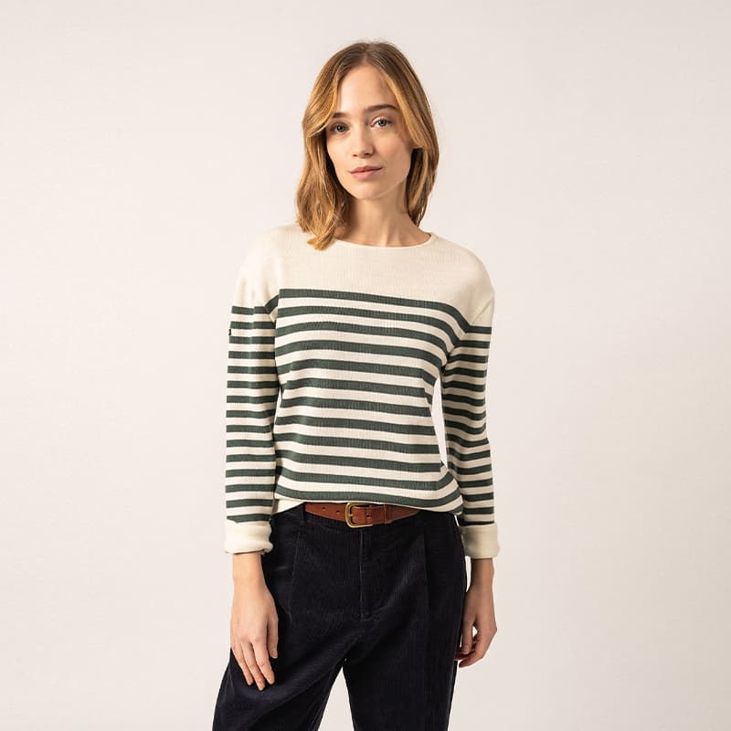 Pull SAINT JAMES Ecrins 40 Ecume/Vegetal