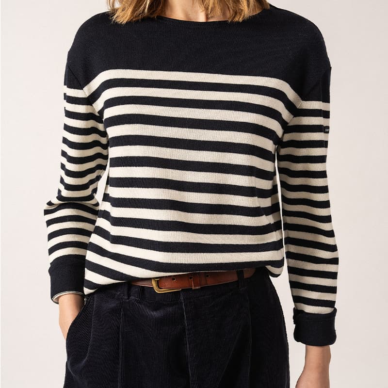 Pull SAINT JAMES Ecrins 36 Navy/Ecume