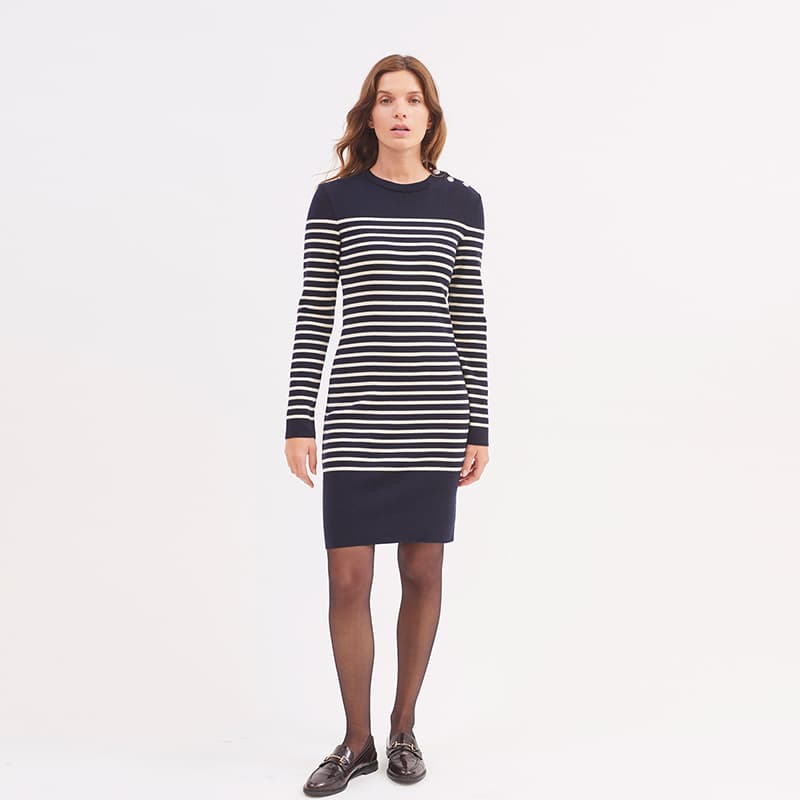 Robe SAINT JAMES Grande Marée R 36 Navy/Ecume