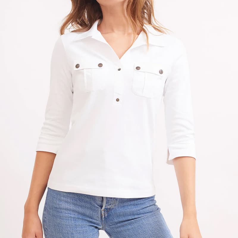 Polo SAINT JAMES Oléron 38 Blanc