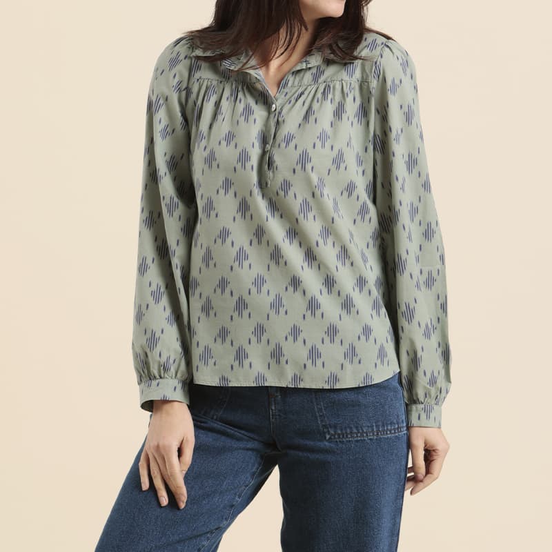 Blouse MAT DE MISAINE Casco 36 I231 Imp. Purple Blue