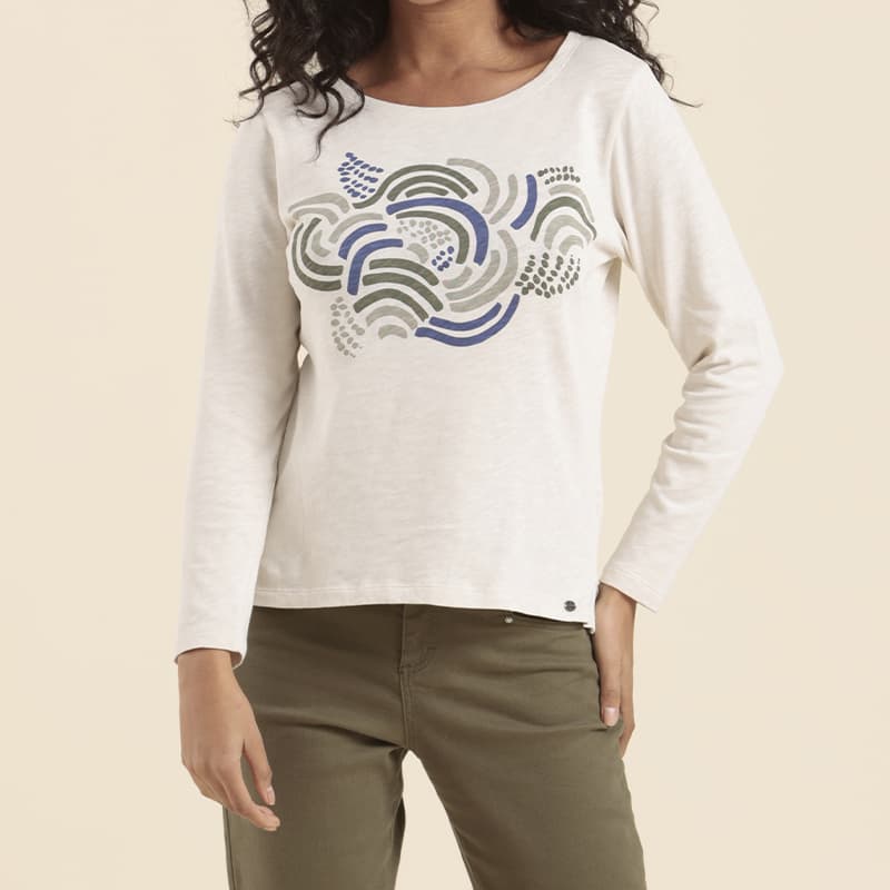 T-shirt MAT DE MISAINE Molito G 36 15Ial Calcaire Imp.Algues