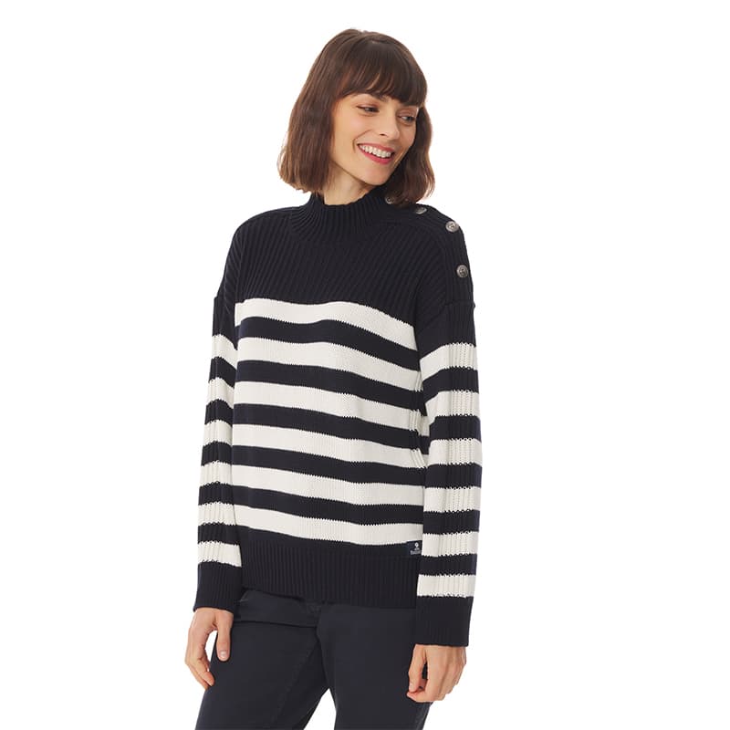 Pull MOUSQUETON Lanlean-P XL Marine/Ecru