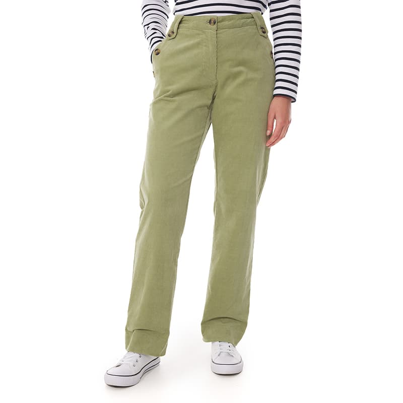 Pantalon en velours MOUSQUETON Guerael 36 Matcha