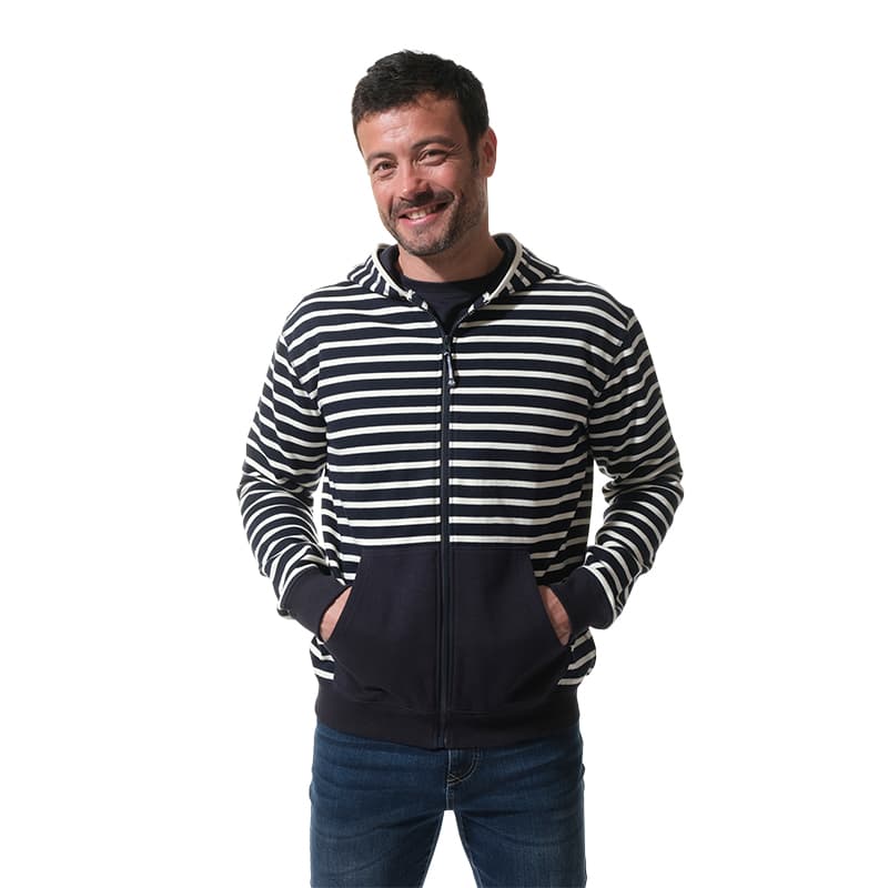 Sweat zippé HUBLOT Zoello 2XL Marine/Ecru