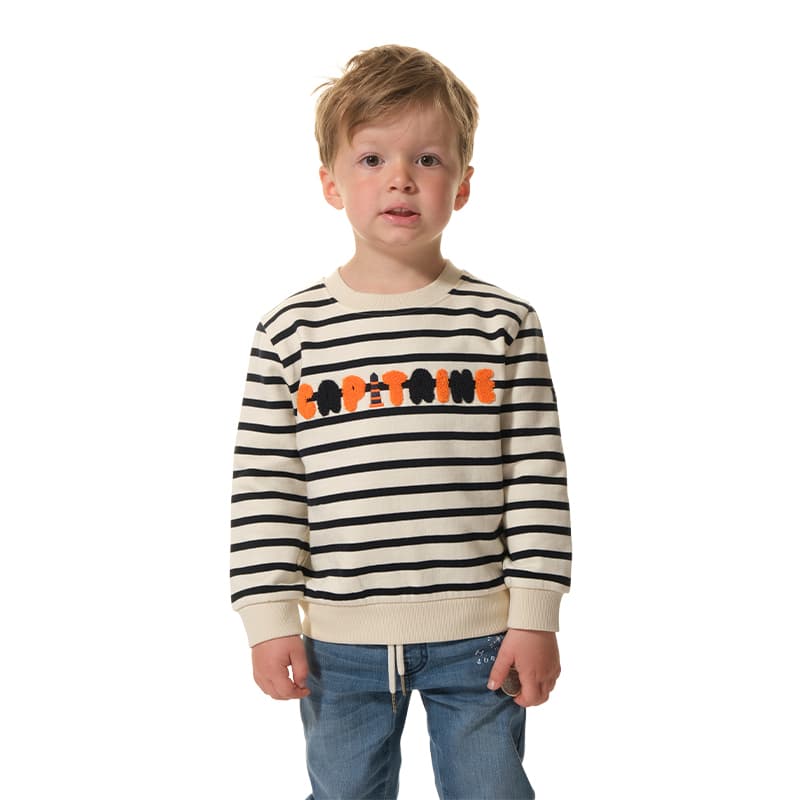 Sweat HUBLOT Torrance 6 Ans Ecru/Marine