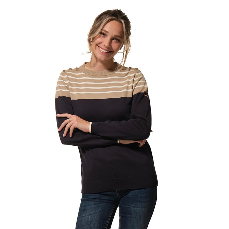 Pull HUBLOT Dorianne XS Ecume/Ecru/Marine
