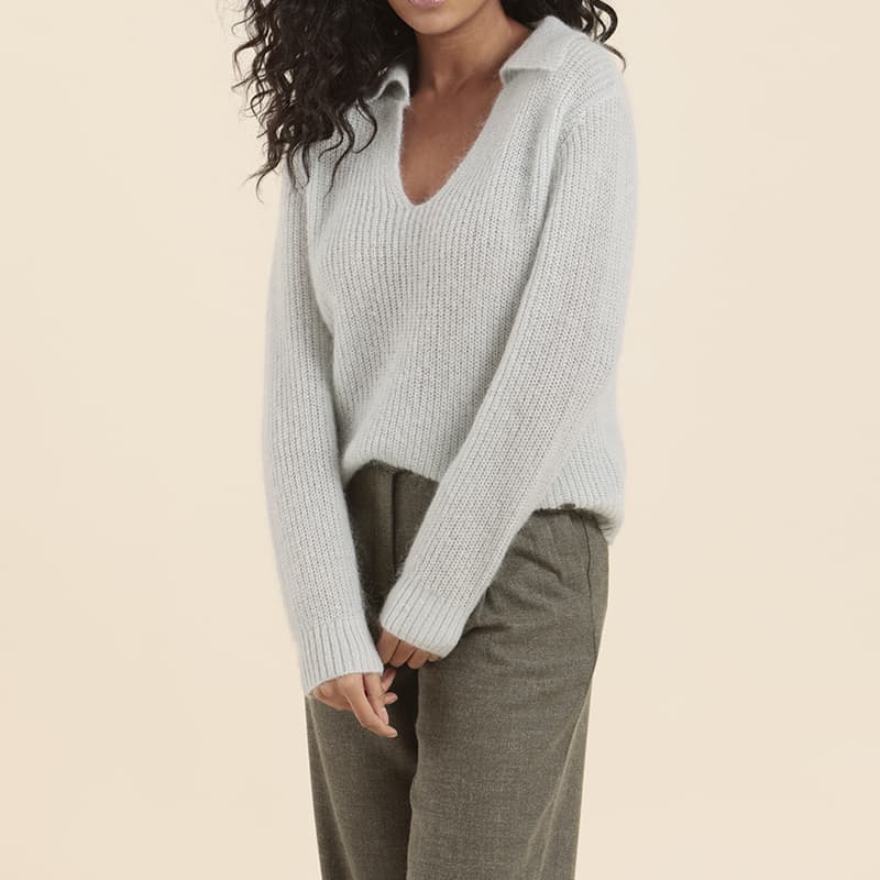 Pull esprit vareuse MAT DE MISAINE Tanor M U552 Argile Clair