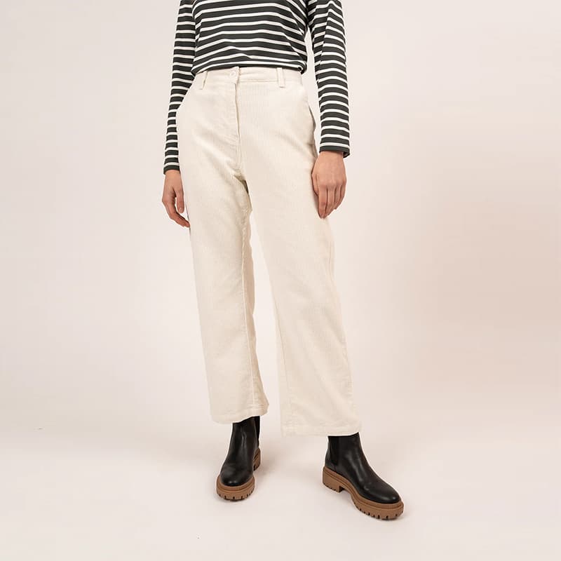 Pantalon velours SAINT JAMES Tess Il 44 Blanc D Hiver