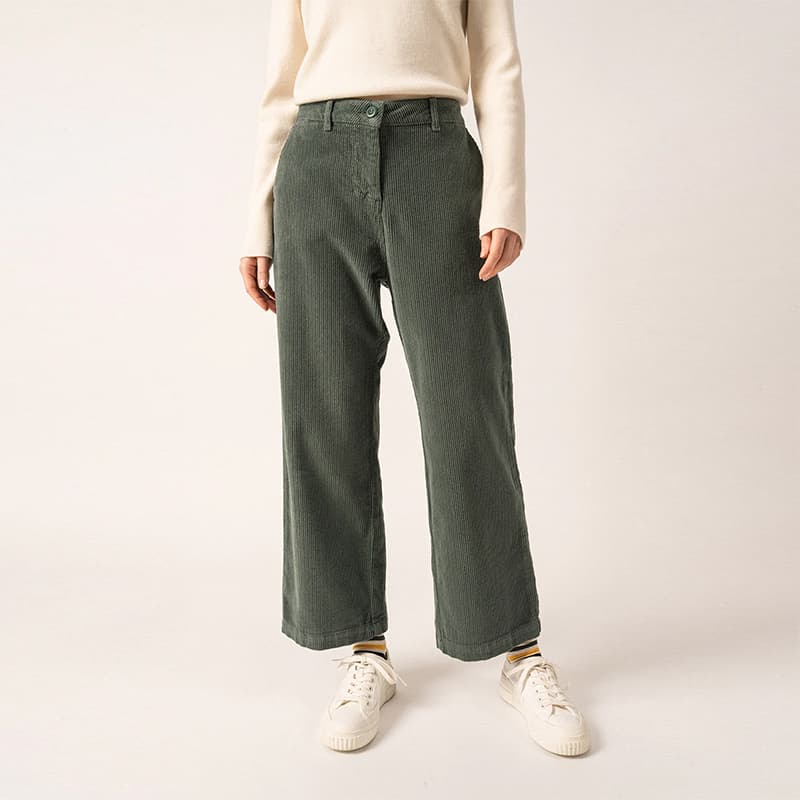 Pantalon velours SAINT JAMES Tess Il 42 Vegetal