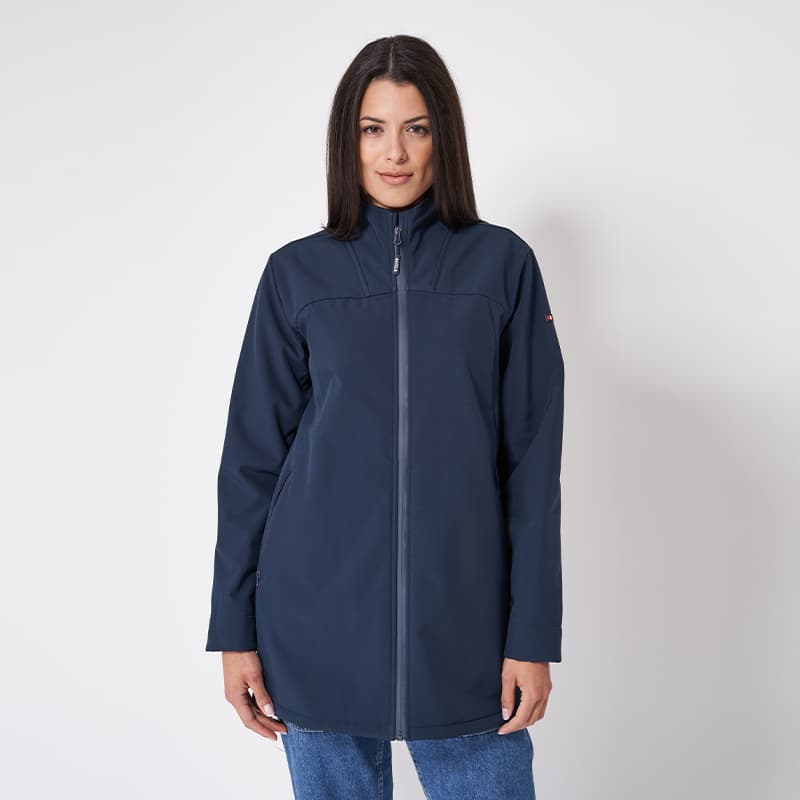 Veste longue Softshell intérieur polaire BATELA 38 MA Marine