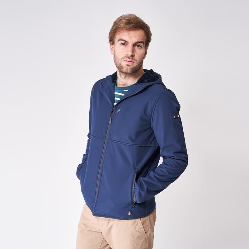 Veste Softshell doublée polaire BATELA L MA Marine