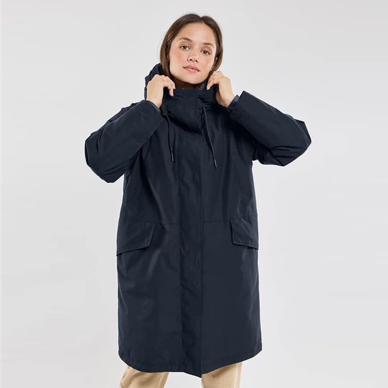 Parka longue imperméable doublée polaire moutonnée BERMUDES Brane 42 b204 Navy