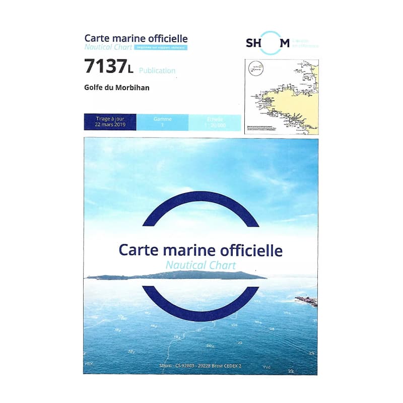 Carte marine SHOM - 7137L - Golfe de Morbihan