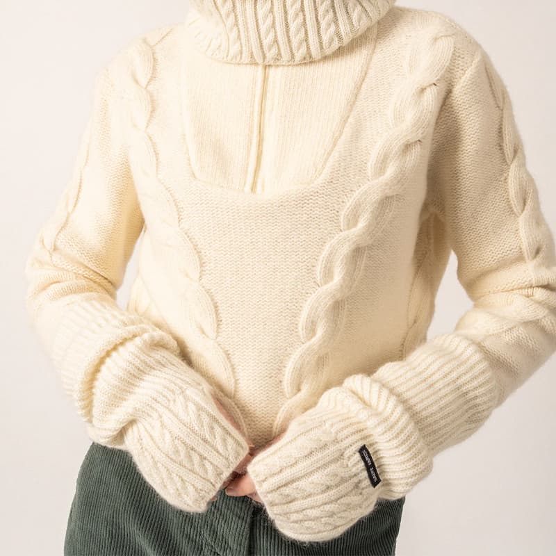 Mitaines SAINT JAMES maille Fantaisie TU Blanc D Hiver