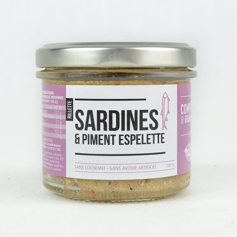 Rillettes de Sardines au piment d'Espelette COMPTOIR DES GOURMETS
