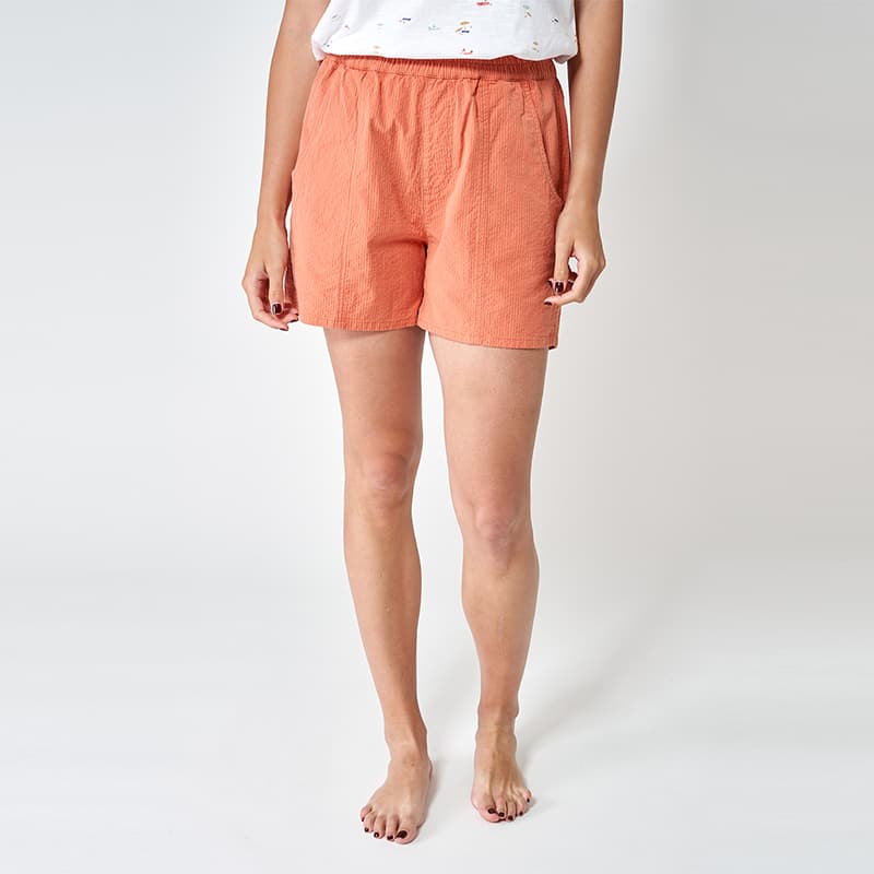 Short Seersucker BATELA A1970 36 AP Apricot Brandy