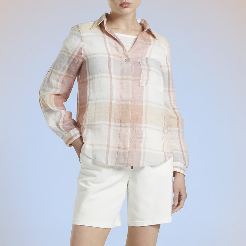 Chemise en Lin MAT DE MISAINE Cyclade 22745 36 C3620 Crx Cyclamen