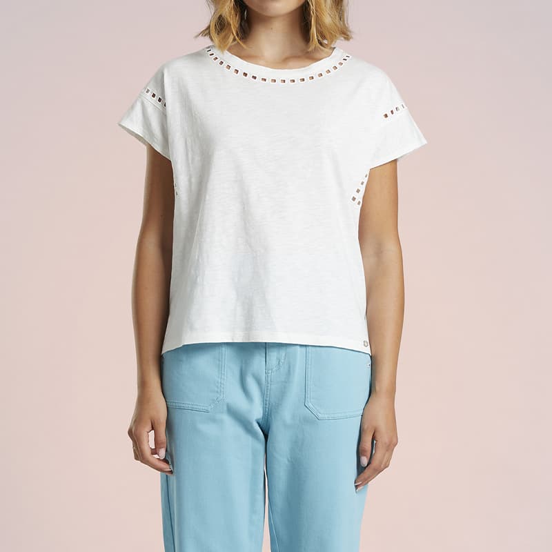 T-shirt MAT DE MISAINE Milky-604Bjeg 40 U15 Calcaire