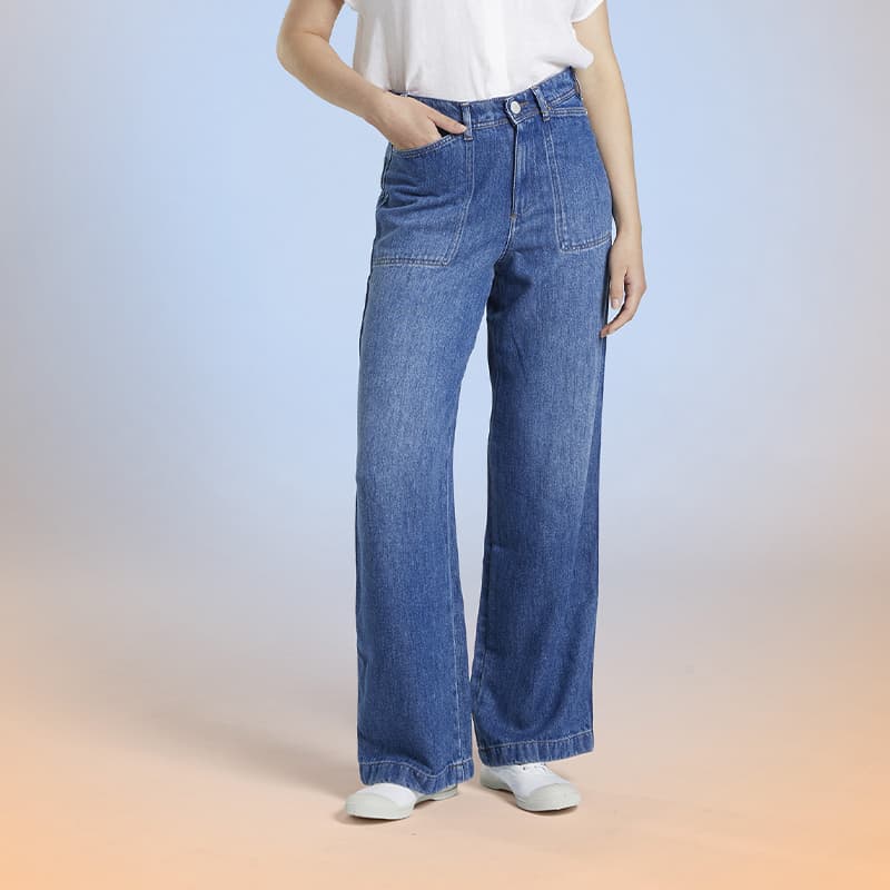 Pantalon MAT DE MISAINE Pouligo 913 38 U244 Lave Clair