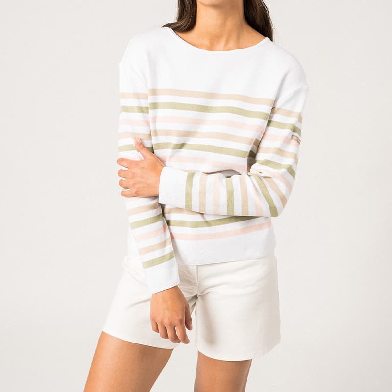 Pull marinière SAINT JAMES Ecrin Tri 44 Promenade