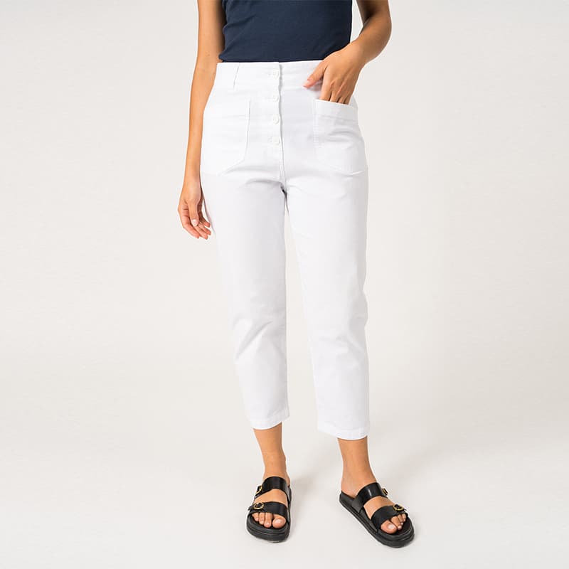 Pantalon canvas SAINT JAMES Salome 38 Blanc
