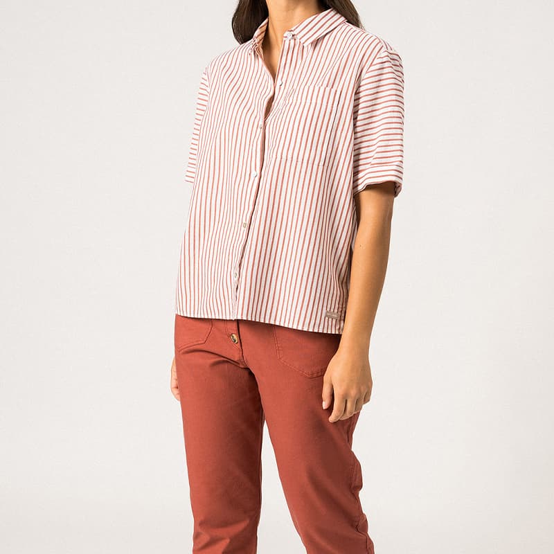 Chemisier SAINT JAMES Carla 36 Blanc/Terracotta