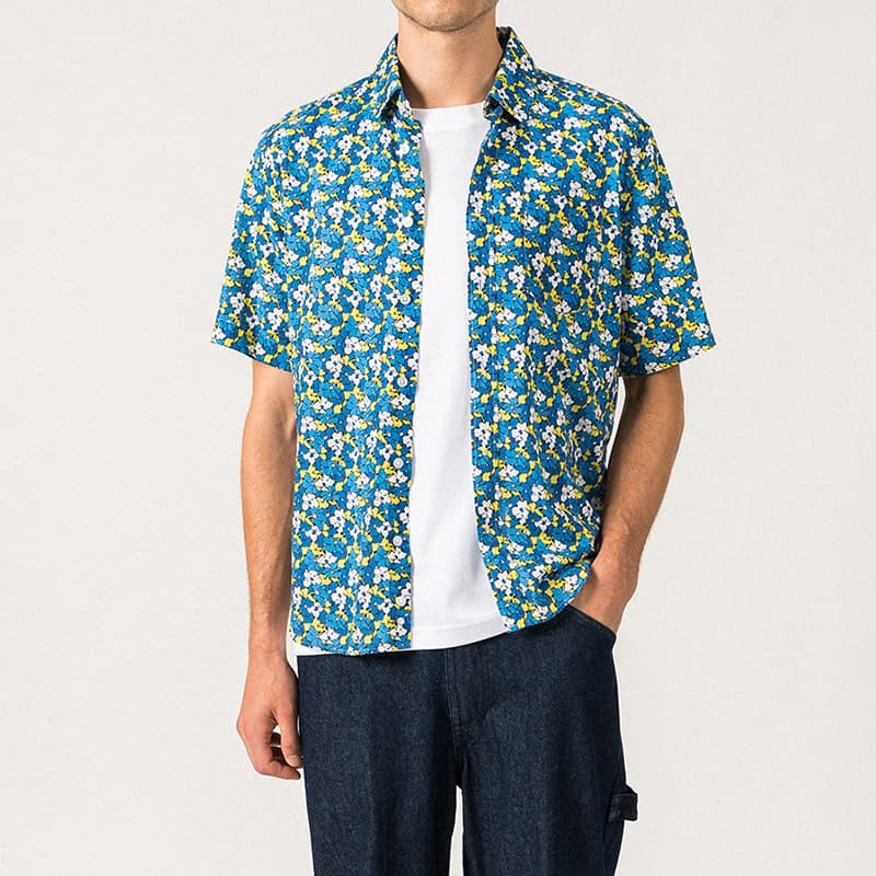 Chemise SAINT JAMES Franck MC L Mer Fleur