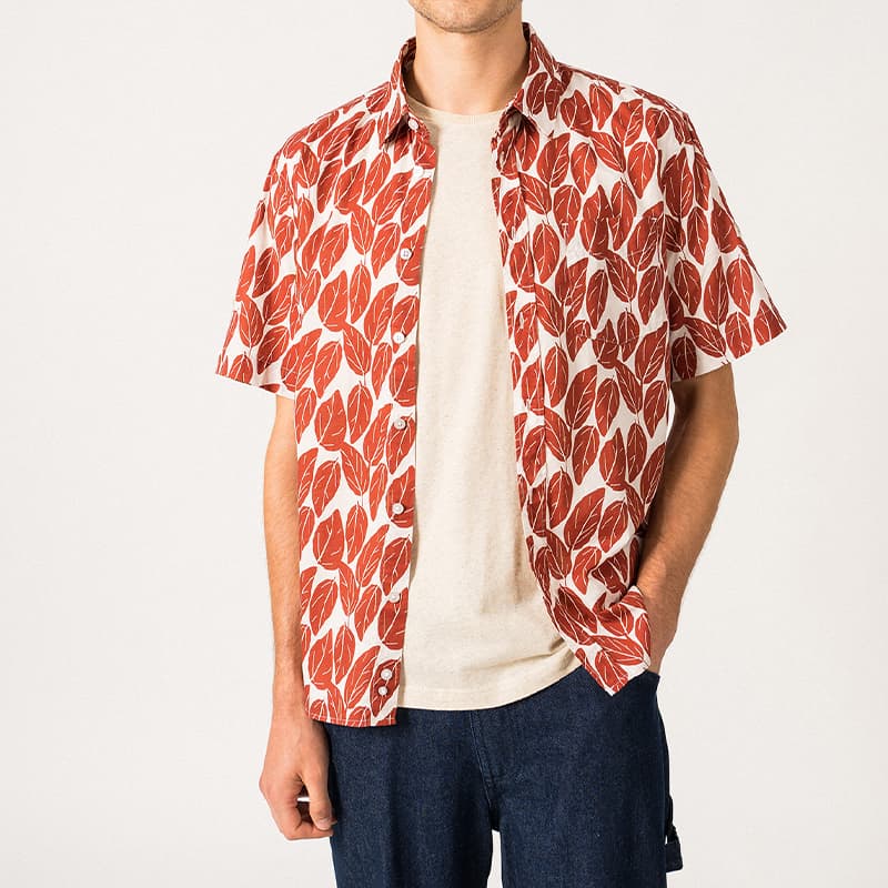 Chemise SAINT JAMES Franck MC M Terra Feuille