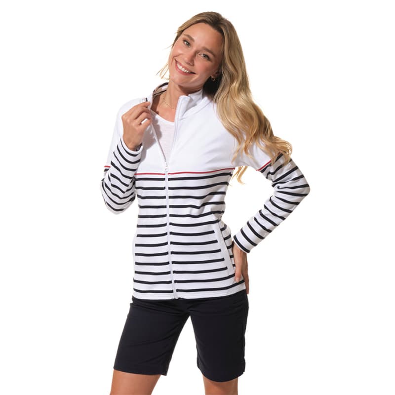 Sweat zippé HUBLOT Lempa S Blanc/Marine