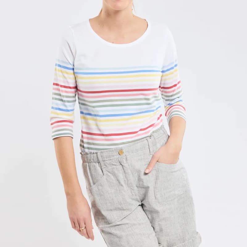 Marinière 10 couleurs ARMOR-LUX 75439 2 QMG Multicol Vein Ruz Blanc