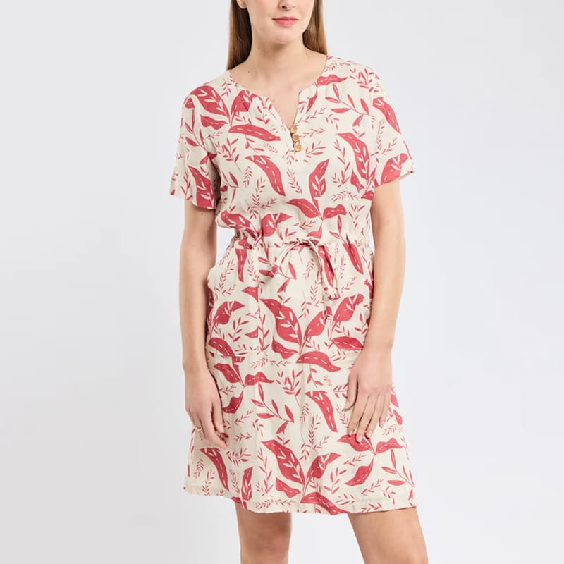 Robe en Lin imprimé ARMOR-LUX 74191 40 QKW Imprimé Calyptus