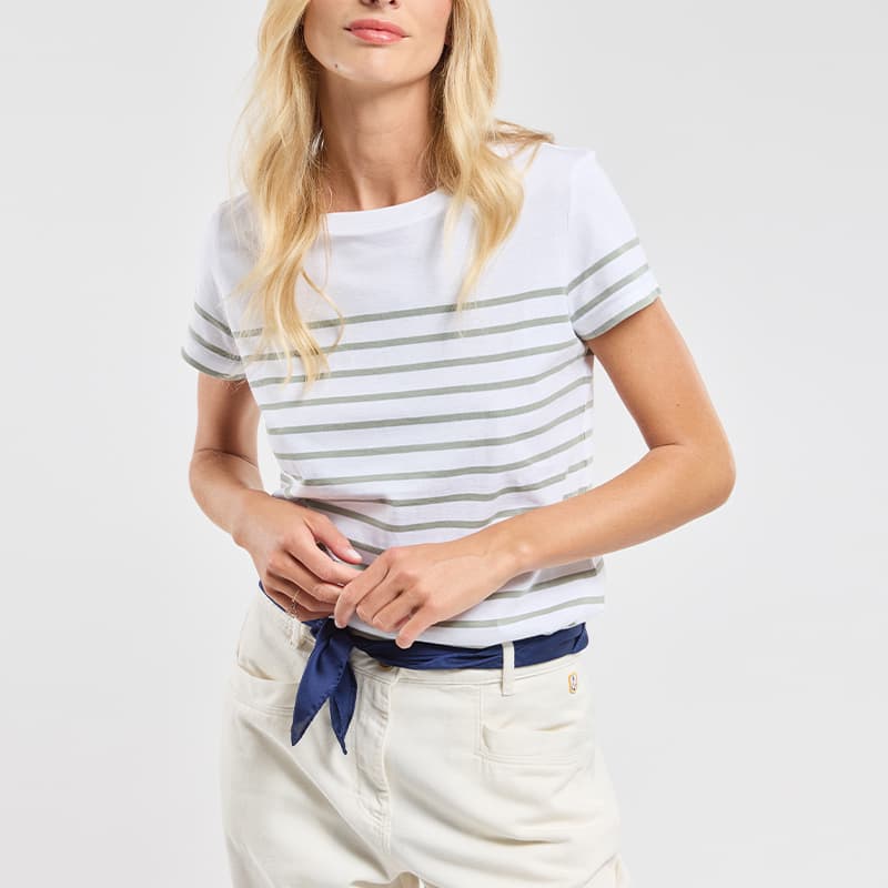 Marinière ARMOR-LUX Héritage Etel 76483 1 QHU Blanc/Shadow