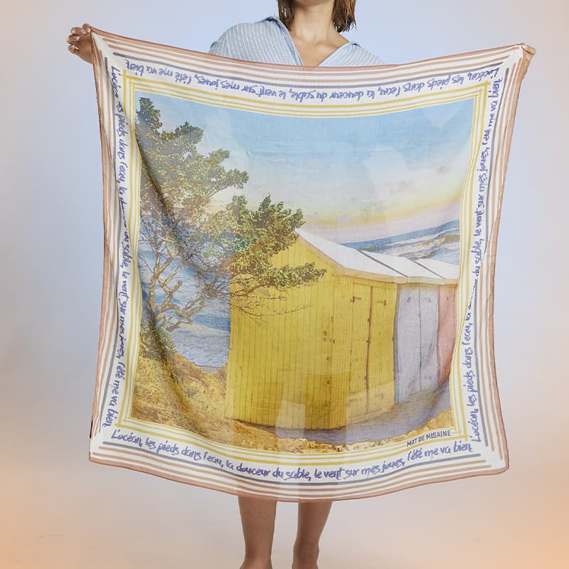 Carré coton MAT DE MISAINE Cabine TU Multi Multicolore