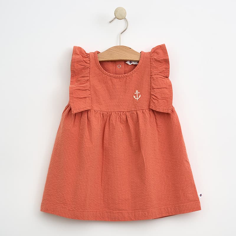 Robe BATELA Seersucker B2610 36 Mois AP Apricot Brandy