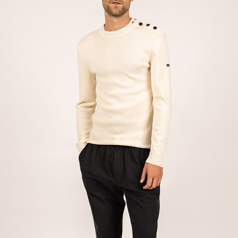 Pull SAINT JAMES Estran M Ecume