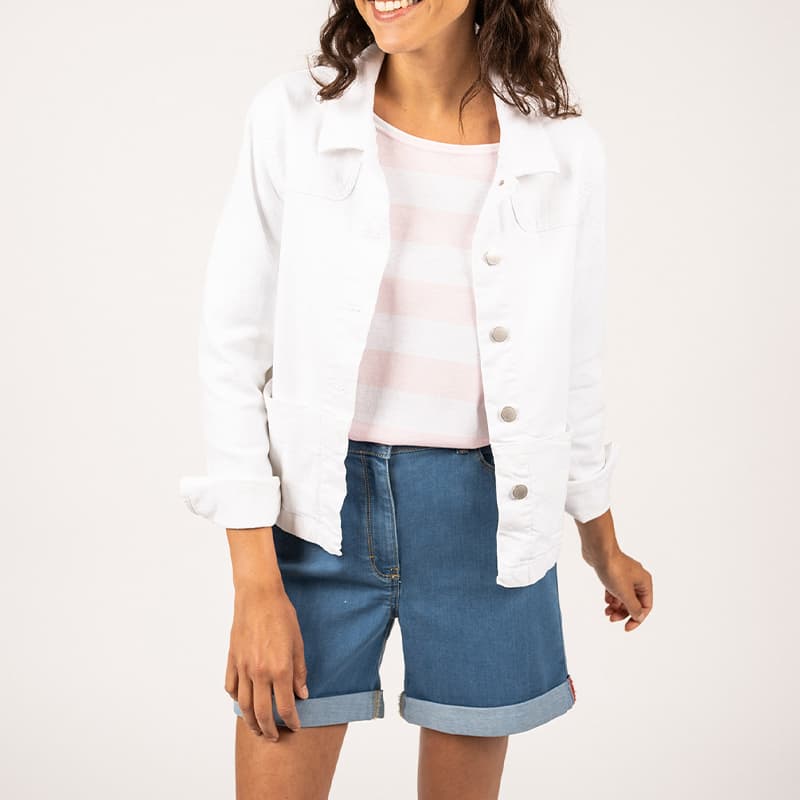 Veste en toile SAINT JAMES Ste Tea 48 Blanc