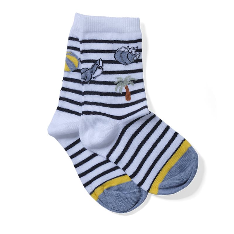 Chaussettes Enfant HUBLOT Plage Blanc/Marine 31/34