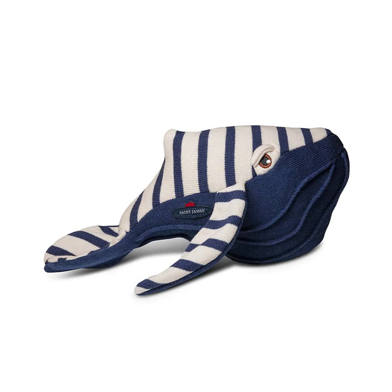 Peluche SAINT-JAMES Baleine TU Ecru/Marine