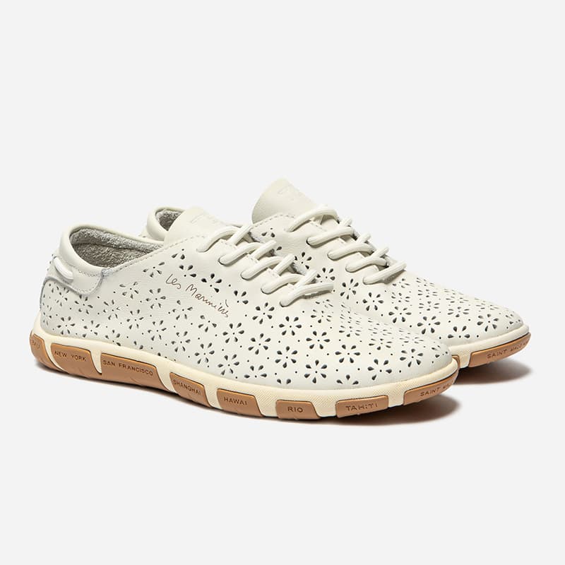 Tennis ajourées TBS Jazflor 38 J03 *Craie + Camel