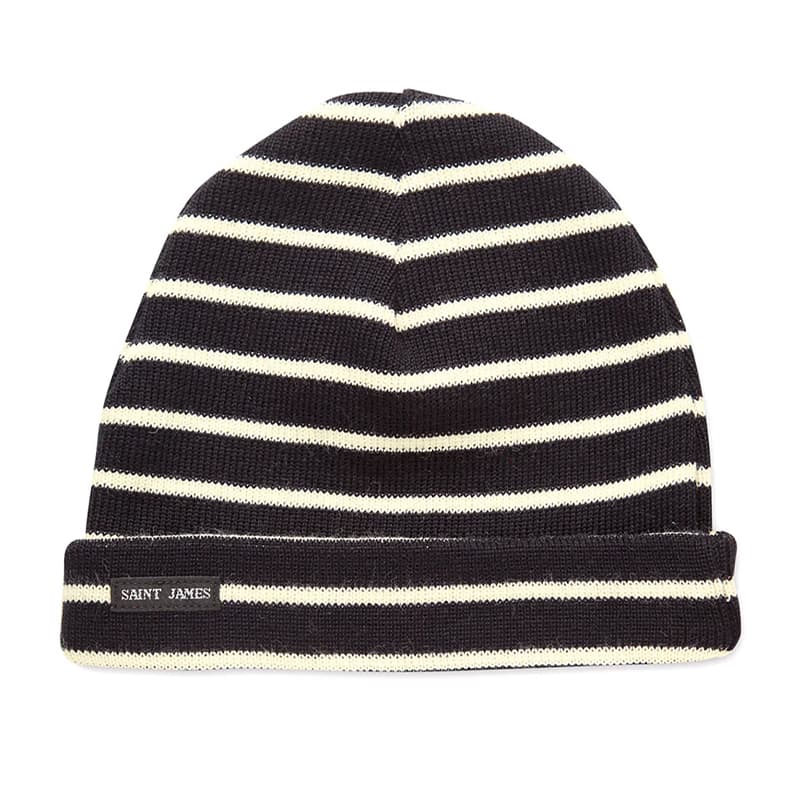 Bonnet SAINT-JAMES Cartier Rayé TU Navy/Ecume