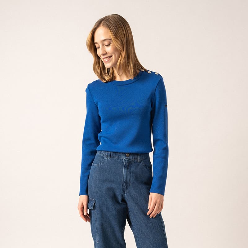 Pull marin uni SAINT JAMES Marée II Couleur 40 Gitane