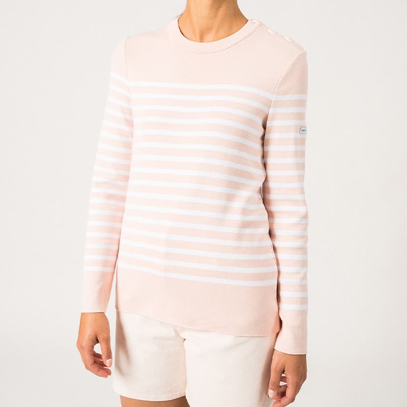 Pull SAINT JAMES Avignon 36 Poudre/Blanc