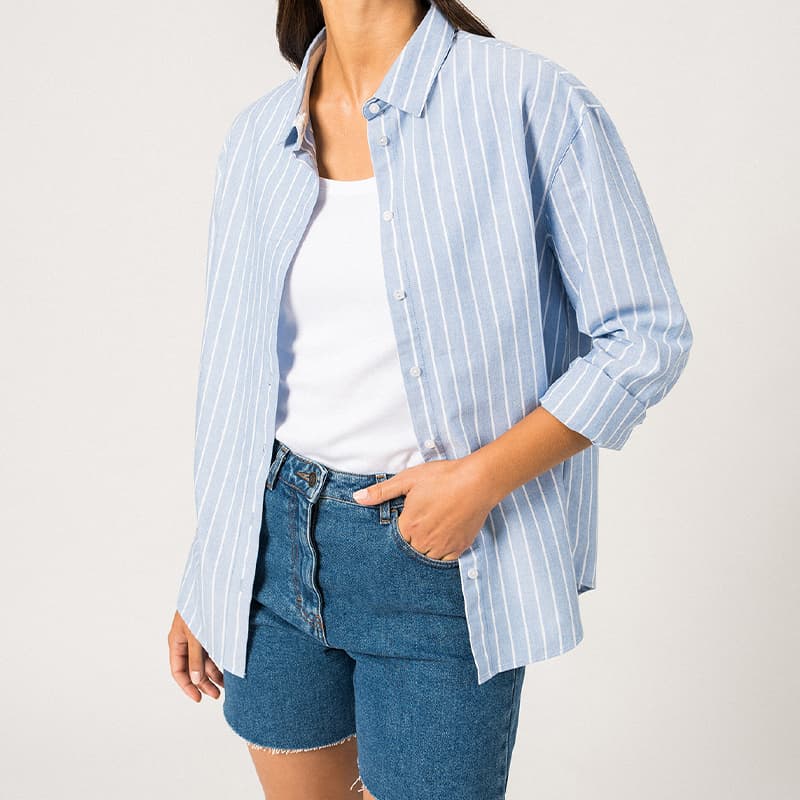 Chemise SAINT JAMES Myriam 42 Mer/Blanc