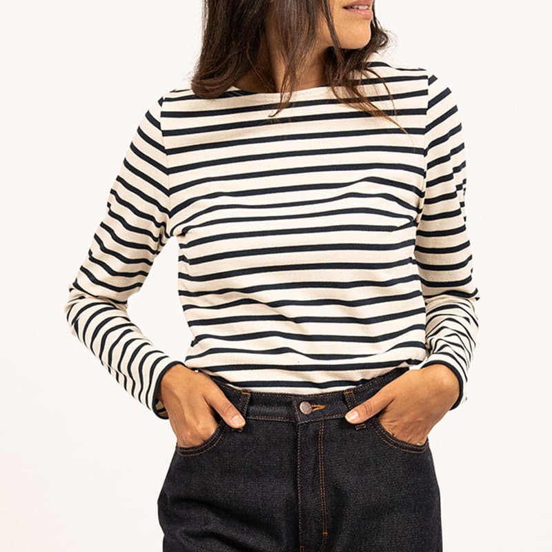 Marinière SAINT JAMES Meridame II 40 Ecru/Marine