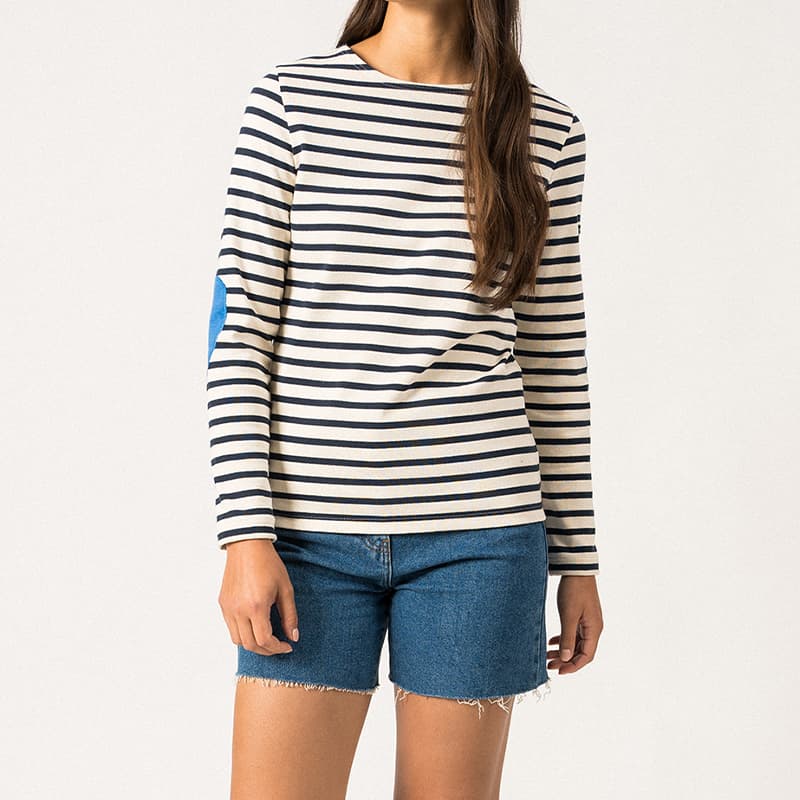 Marinière SAINT JAMES Vaujany 44 Ecru/Mari/Mer