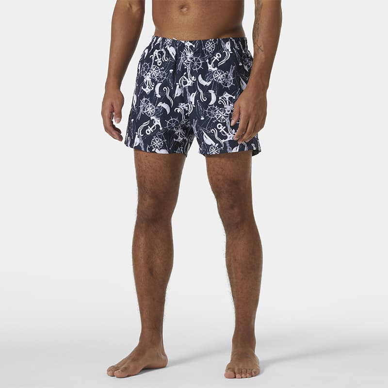 Short de bain HELLY HANSEN Newport Trunk L 590 Navy Nautical Aop