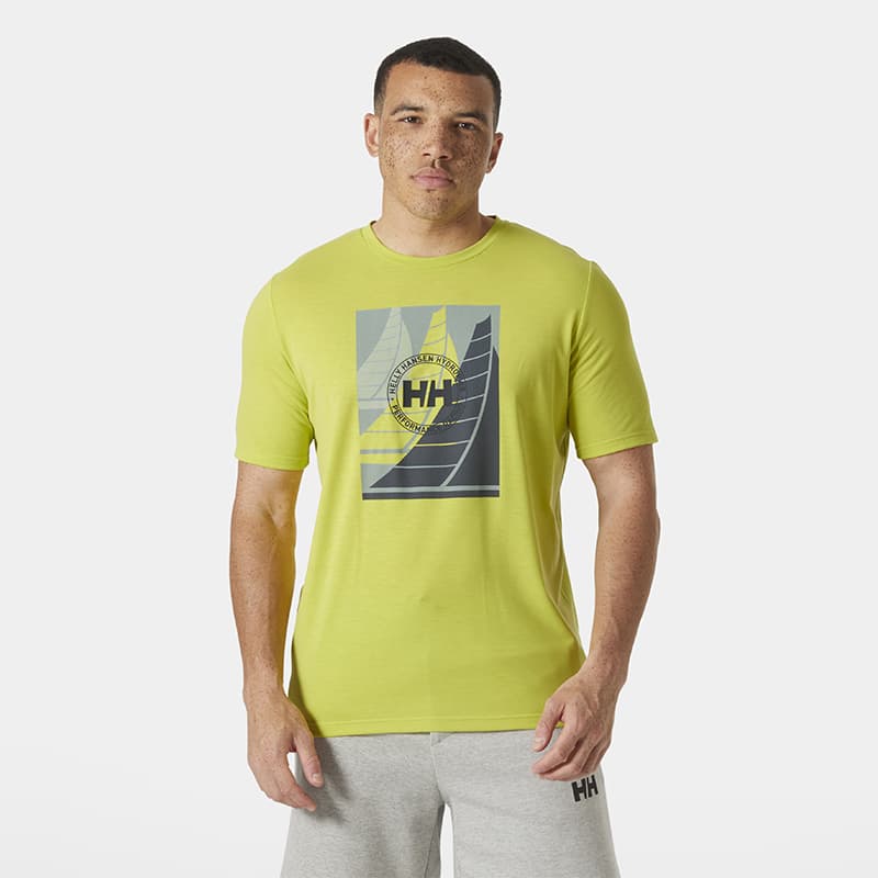 T-shirt HELLY HANSEN HP Race Graphic 2XL 410 Cyber Lime