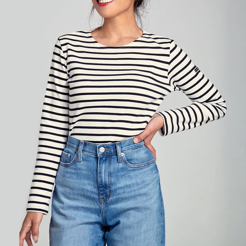 Marinière ARMOR-LUX Lesconil 3 BI7 Nature/Rich navy